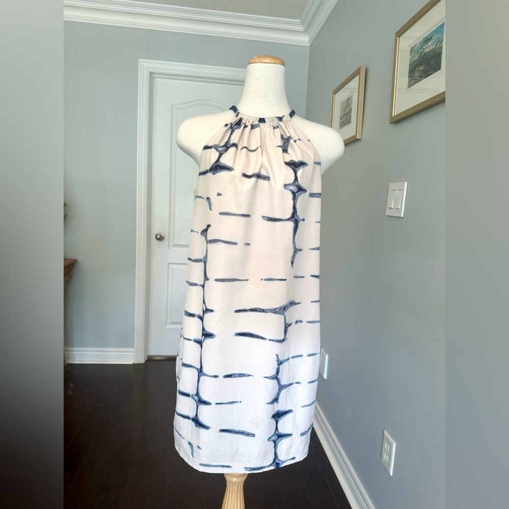 CHIC by Jacob Tie Die Look Haltered A-Line Trapeze Shift Dress